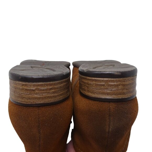 Earth Origins Avani Buxton Ankle Boots Booties Womens 8 Brown Suede Comfort - Picture 2 of 12